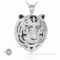 Street Trend Retro Tiger Head Pendant Necklace Jewelry